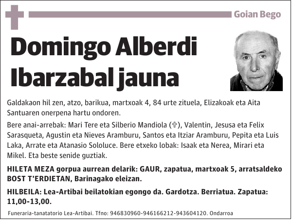 Domingo Alberdi Ibarzabal