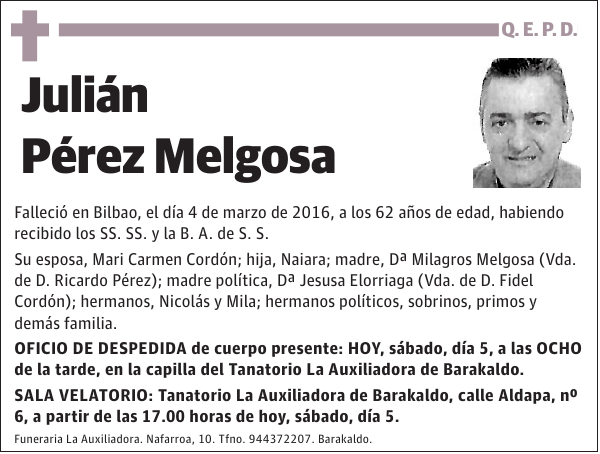 Julián Pérez Melgosa