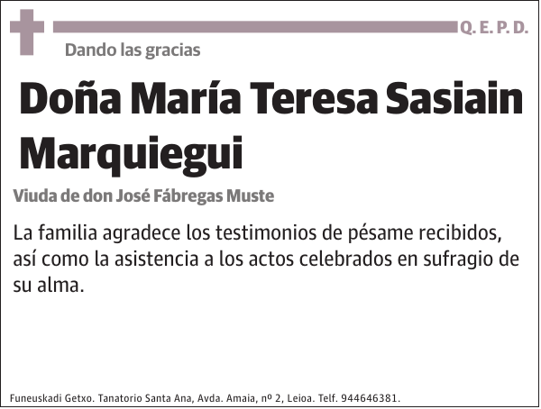 María Teresa Sasiain Marquiegui