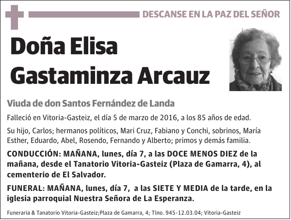 Elisa Gastaminza Arcauz