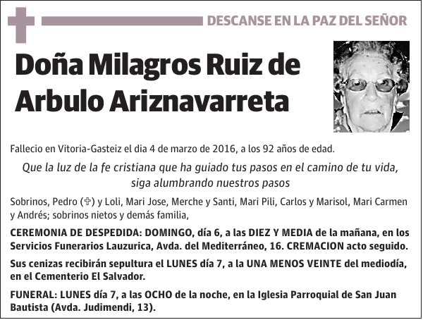 Milagros Ruiz de Arbulo Ariznavarreta