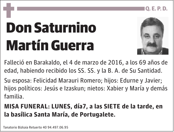 Saturnino Martín Guerra