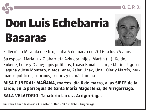 Luis Echebarria Basaras