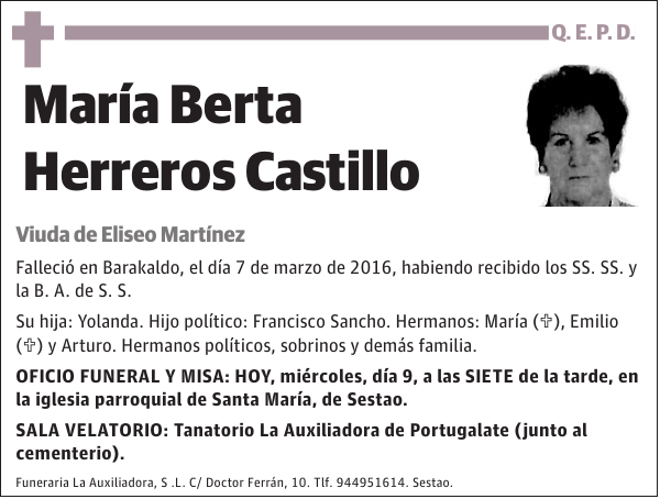 María Berta Herreros Castillo