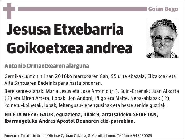 Jesusa Etxebarria Goikoetxea