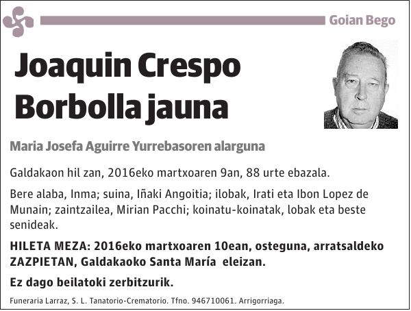 Joaquin Crespo Borbolla