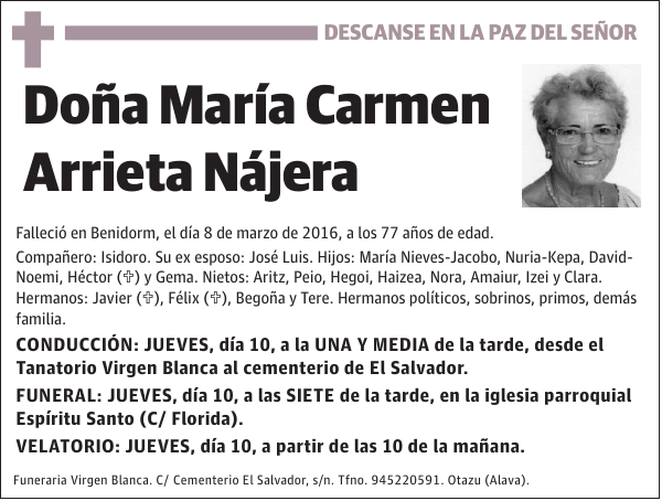 María Carmen Arrieta Nájera