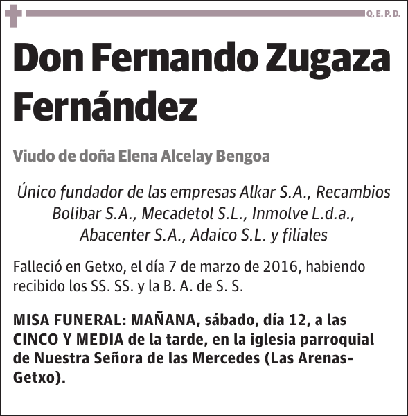 Fernando Zugaza Fernández