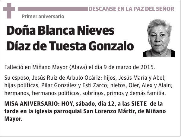 Blanca Nieves Díaz de Tuesta Gonzalo