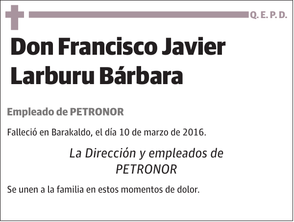 Francisco Javier Larburu Bárbara