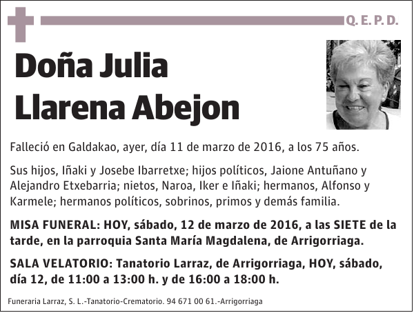 Julia Llarena Abejon