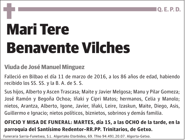 Mari Tere Benavente Vilches