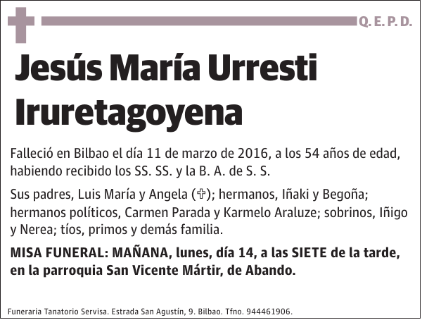 Jesús María Urresti Iruretagoyena