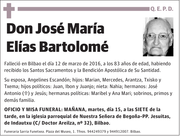 José María Elías Bartolomé