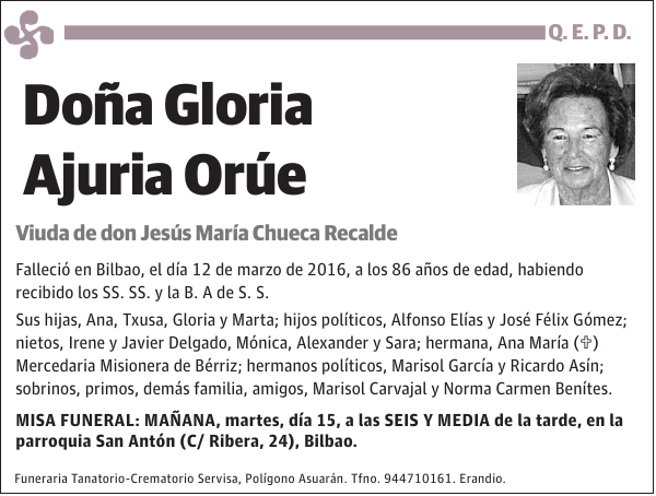 Gloria Ajuria Orúe