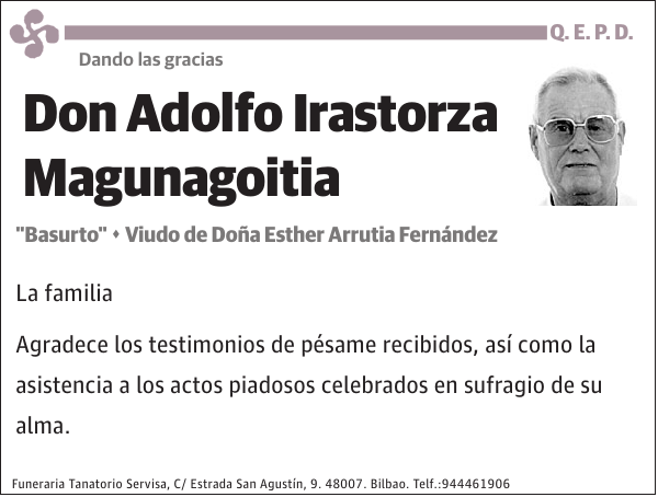 Adolfo Irastorza Magunagoitia