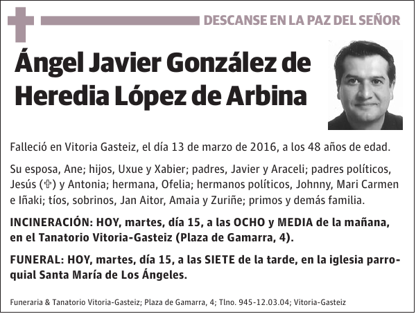 Ángel Javier González de Heredia López de Arbina