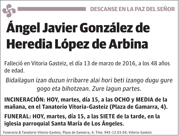 Ángel Javier González de Heredia López de Arbina