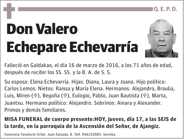 Valero Echepare Echevarría