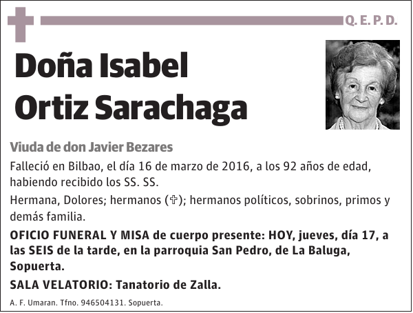 Isabel Ortiz Sarachaga