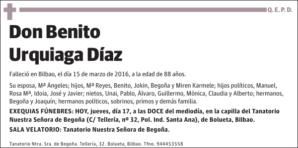 Benito Urquiaga Díaz