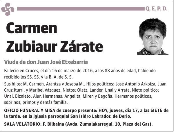 Carmen Zubiaur Zárate