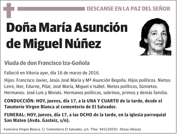 María Asunción de Miguel Núñez