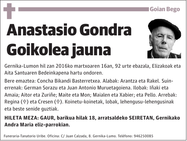 Anastasio Gondra Goikolea