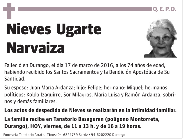 Nieves Ugarte Narvaiza