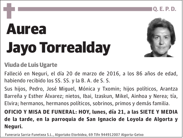 Aurea Jayo Torrealday