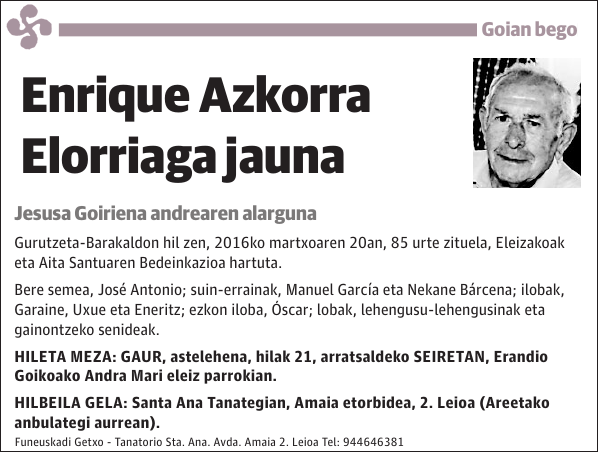 Enrique Azkorra Elorriaga