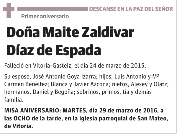 Maite Zaldivar Díaz de Espada