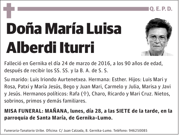 María Luisa Alberdi Iturri