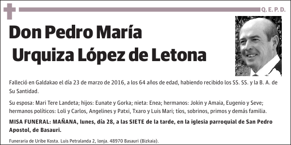 Pedro María Urquiza López de Letona