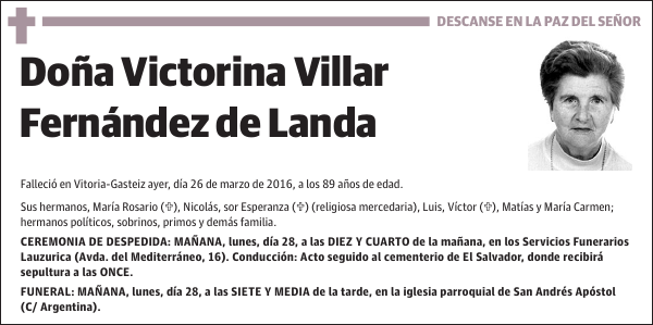 Victorina Villar Fernández de Landa