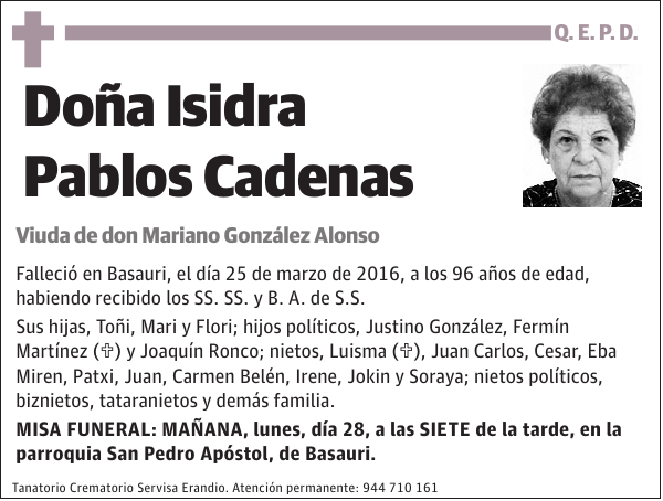 Isidra Pablos Cadenas