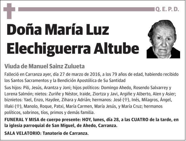 María Luz Elechiguerra Altube