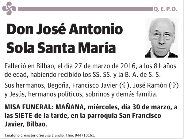 José Antonio Sola Santa María