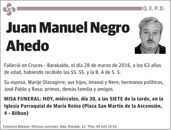 Juan Manuel Negro Ahedo