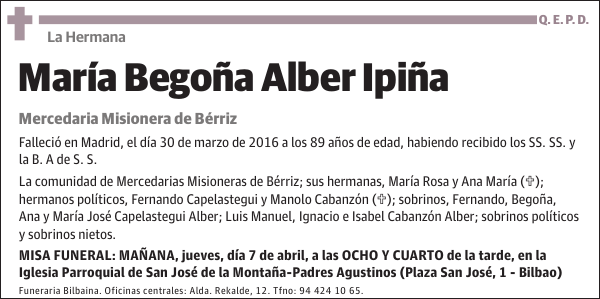 María Begoña Alber Ipiña