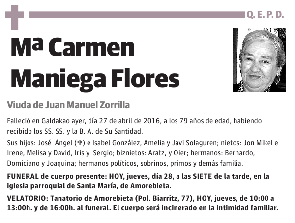 Mª Carmen Maniega Flores