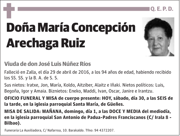 María Concepción Arechaga Ruiz