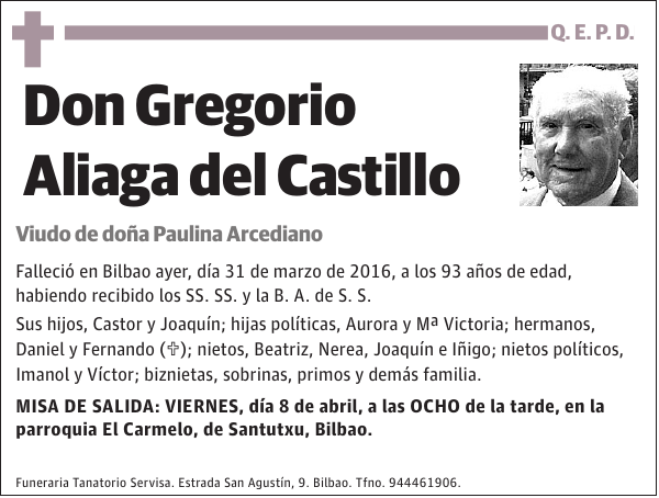 Gregorio Aliaga del Castillo