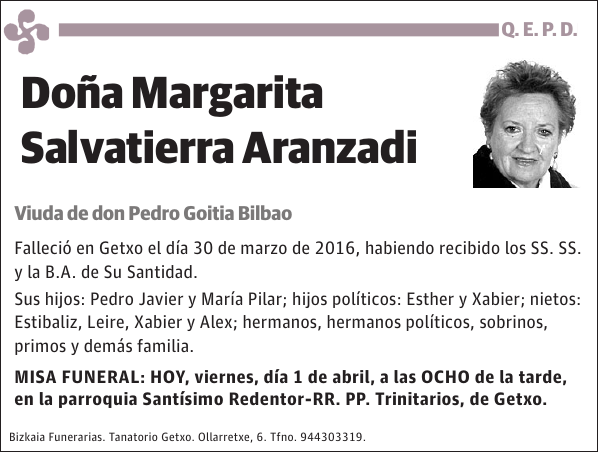 Margarita Salvatierra Aranzadi