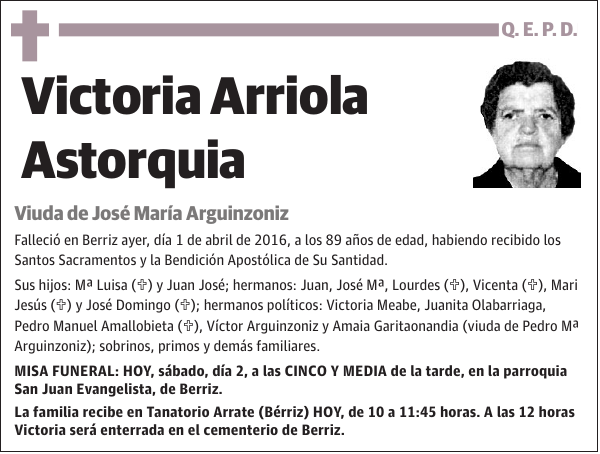 Victoria Arriola Astorquia