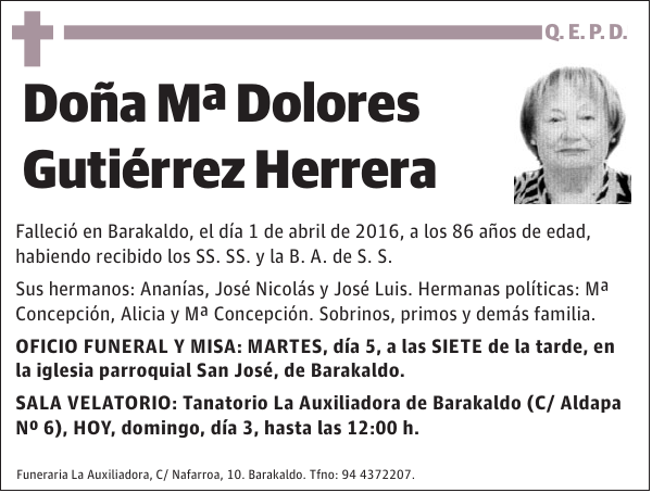 Mª Dolores Gutiérrez Herrera