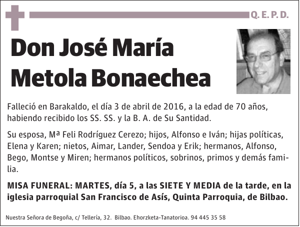 José María Metola Bonaechea