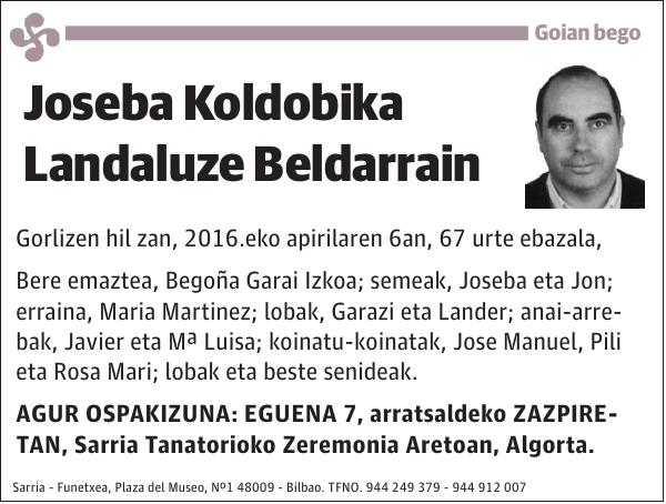 Joseba Koldobika Landaluze Beldarrain