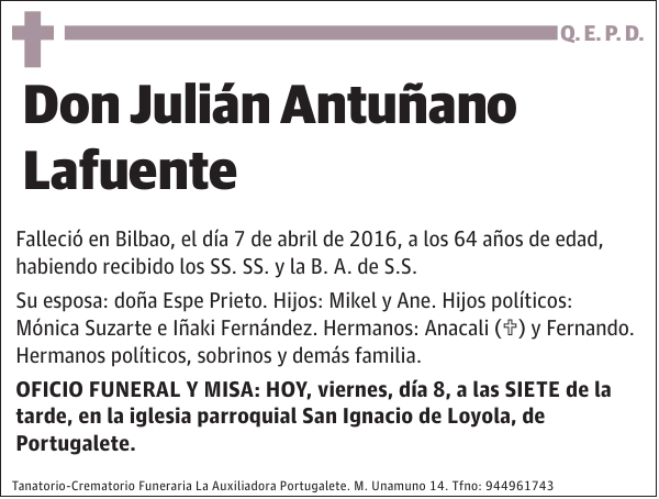 Julián Antuñano Lafuente