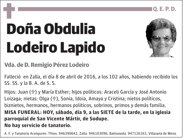 Obdulia Lodeiro Lapido